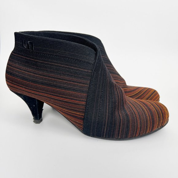 Anthropologie Black and Orange Ankle Booties - Picture 9 of 11